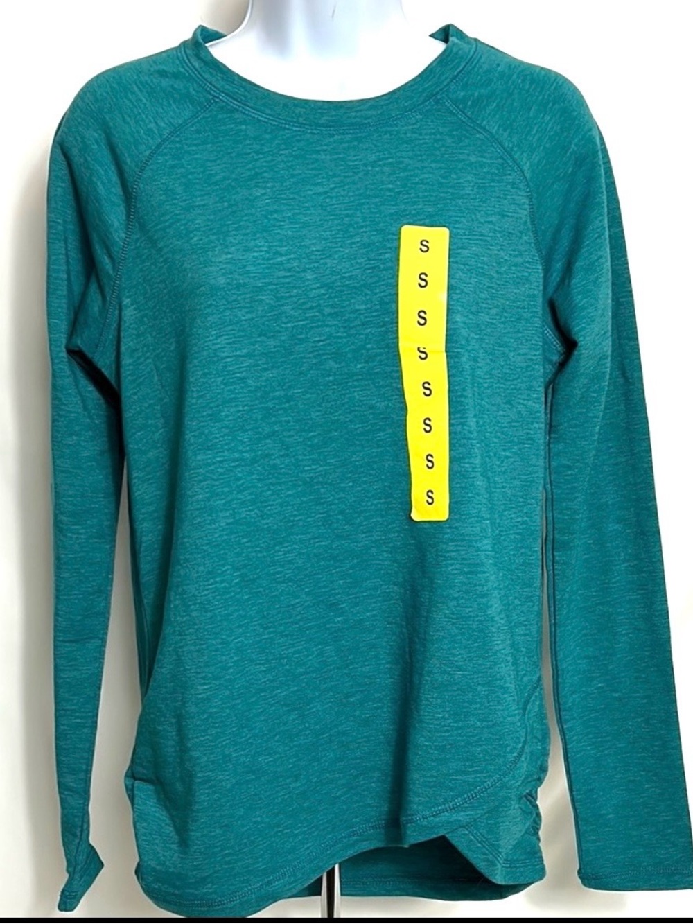 Danskin Women’s Size Small Blue Green Long Sleeve Soft Cotton Dance Sweatshirt